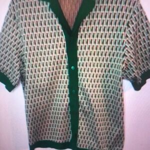 Men's Green Patterned Shirt